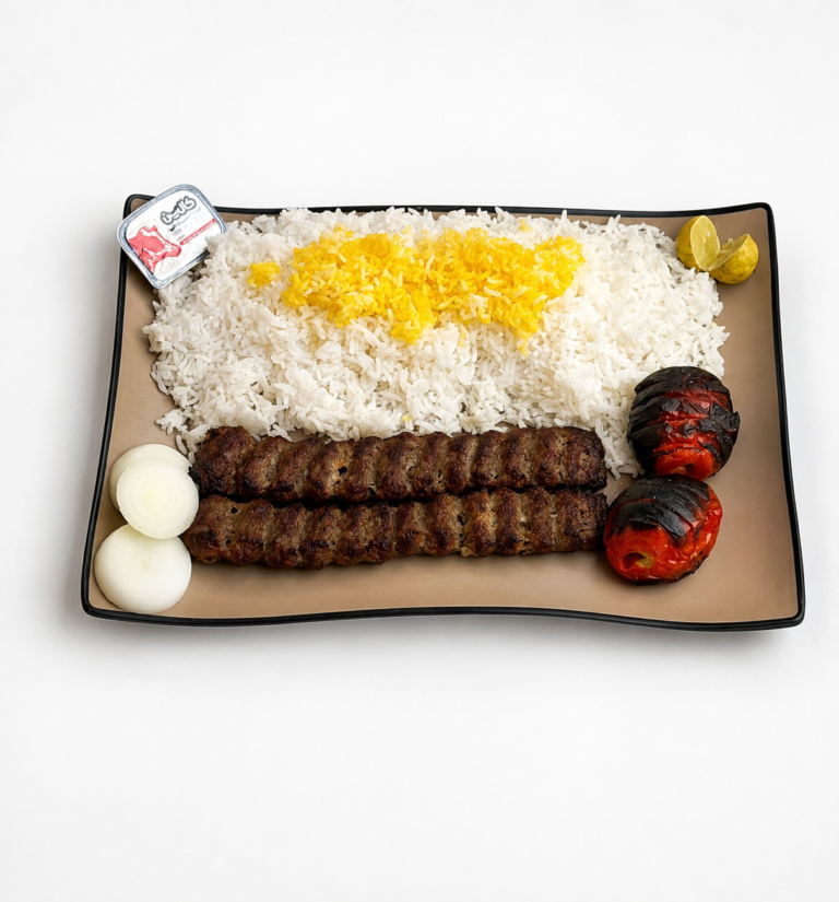 چلو کوبیده زعفرون